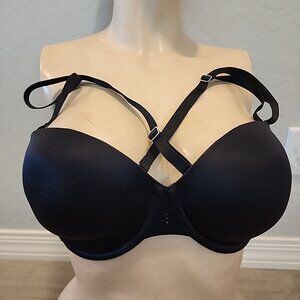 Victorias Secret Biofit Multiway Bra 34DD Black Underwire Lined Includes Straps
